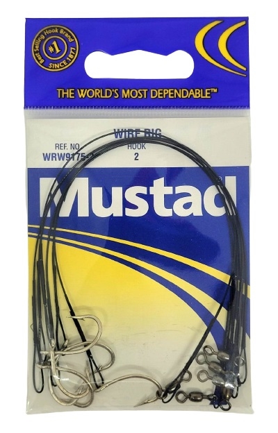 Mustad Wire Rig - Size 2 Hook 6pk
